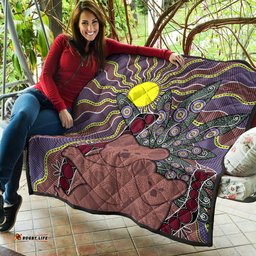 Australia Aboriginal Inspired Quilt - Aboriginal Inspired Koala & Baby Style Art Quilt