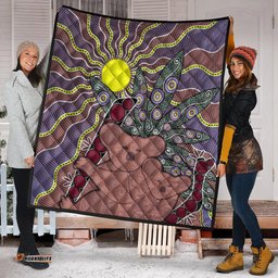 Australia Aboriginal Inspired Quilt - Aboriginal Inspired Koala & Baby Style Art Quilt