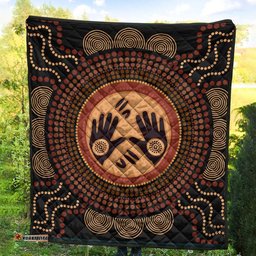 Australia Aboriginal Inspired Quilt - Concept Art Aboiginal Inspired Dot Painting Style