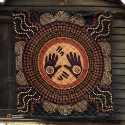 Australia Aboriginal Inspired Quilt - Concept Art Aboiginal Inspired Dot Painting Style