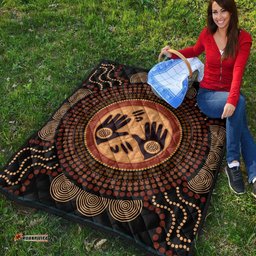 Australia Aboriginal Inspired Quilt - Concept Art Aboiginal Inspired Dot Painting Style