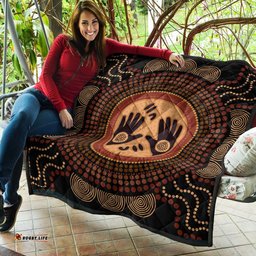 Australia Aboriginal Inspired Quilt - Concept Art Aboiginal Inspired Dot Painting Style