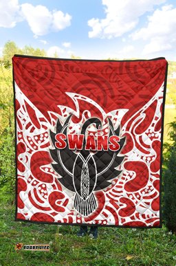 sydney premium quilt simple indigenous swans