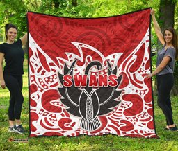 sydney premium quilt simple indigenous swans