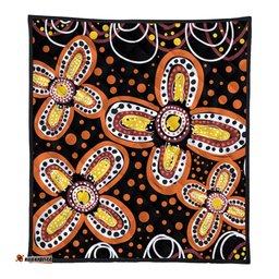 Australia Aboriginal Quilt - Flowers Inspired By The Aboriginal Art Quilt