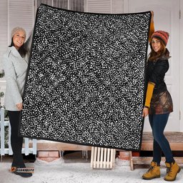 Australia Aboriginal Inspired Quilt - Aboriginal Dots On Black Style Art Quilt
