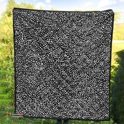 Australia Aboriginal Inspired Quilt - Aboriginal Dots On Black Style Art Quilt