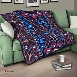 Australia Aboriginal Inspired Quilt - Aboriginal Inspired Dot Art Painting VER4