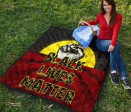 premium quilt aboriginal black lives matter sun dot painting