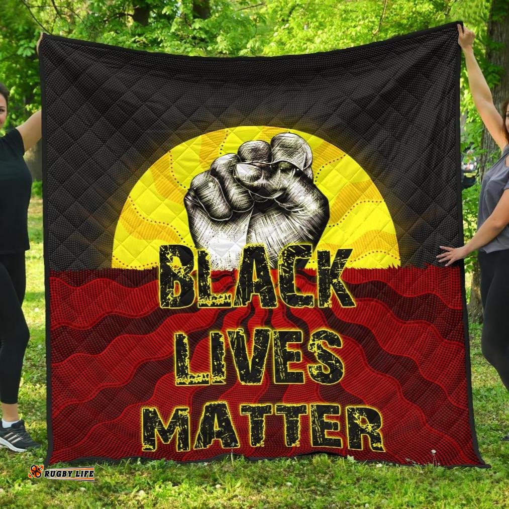 premium quilt aboriginal black lives matter sun dot painting