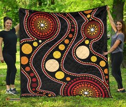 aboriginal premium quilt australia flower aboriginal art