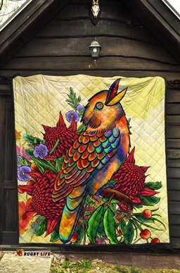premium quilt australia kookaburra with waratah