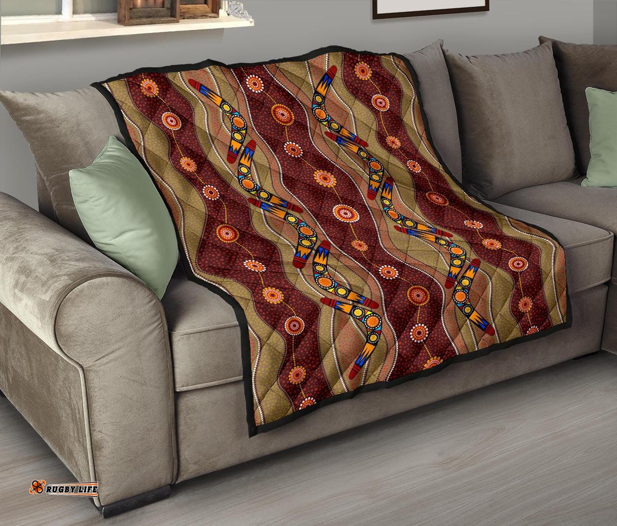 premium quilts aboriginal patterns coverlets boomerang