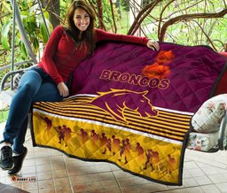 brisbane broncos premium quilt anzac day simple style maroon