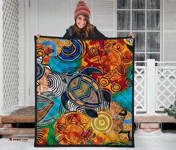 Australia Aboriginal Inspired Quilt - Turtle Indigenous Art