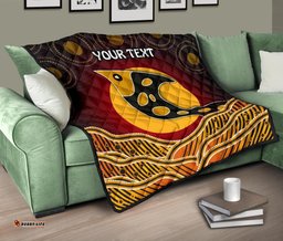 personalised premium quilt aboriginal dot patterns fish