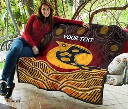personalised premium quilt aboriginal dot patterns fish