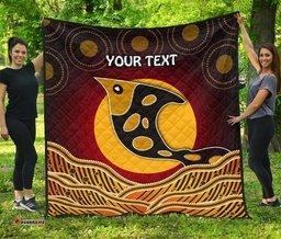 personalised premium quilt aboriginal dot patterns fish