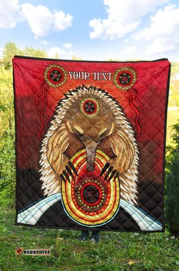 custom aboriginal quilt australian echidna