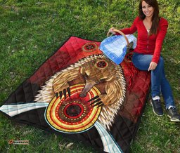 custom aboriginal quilt australian echidna