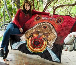 custom aboriginal quilt australian echidna