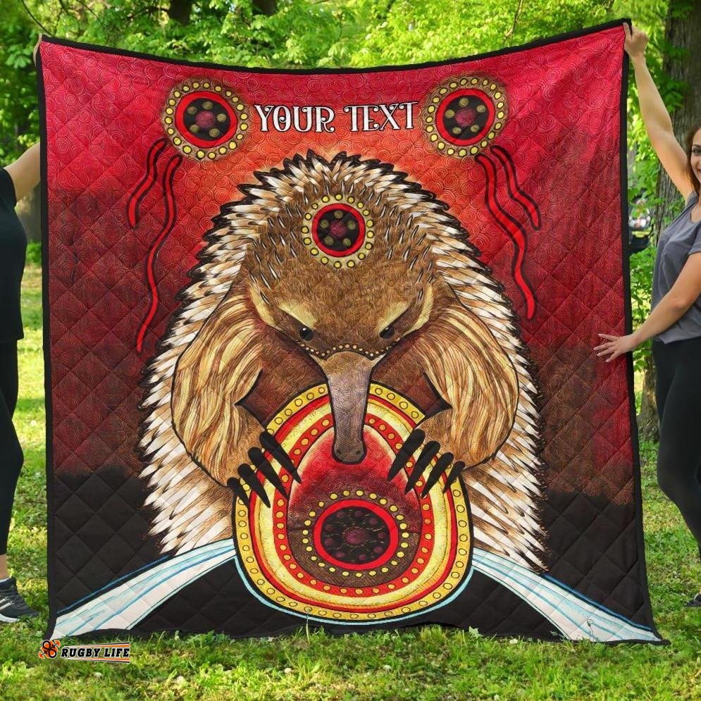 custom aboriginal quilt australian echidna