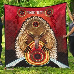 custom aboriginal quilt australian echidna