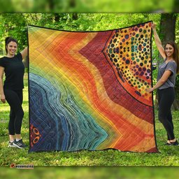 Australia Aboriginal Quilt - Australian Indigenous Aboriginal Art And Dot Painting Techniques Quilt