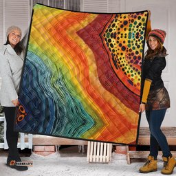 Australia Aboriginal Quilt - Australian Indigenous Aboriginal Art And Dot Painting Techniques Quilt