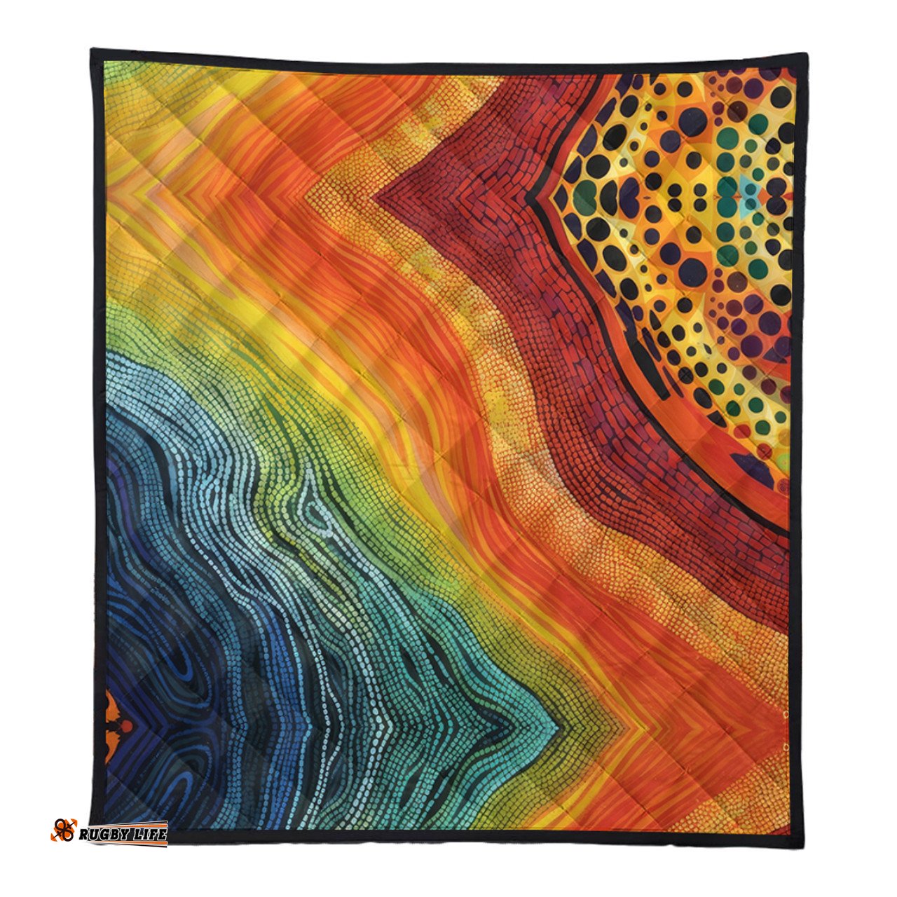 Australia Aboriginal Quilt - Australian Indigenous Aboriginal Art And Dot Painting Techniques Quilt