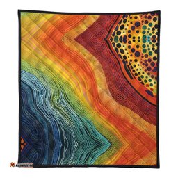 Australia Aboriginal Quilt - Australian Indigenous Aboriginal Art And Dot Painting Techniques Quilt