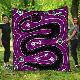 Australia Aboriginal Inspired Quilt - Aboriginal dreamtime snake