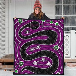 Australia Aboriginal Inspired Quilt - Aboriginal dreamtime snake