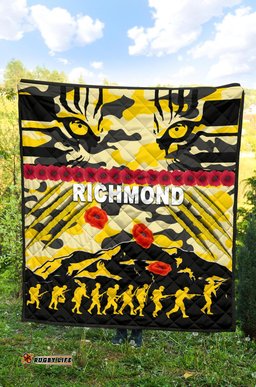 richmond tigers premium quilt anzac day country style 04