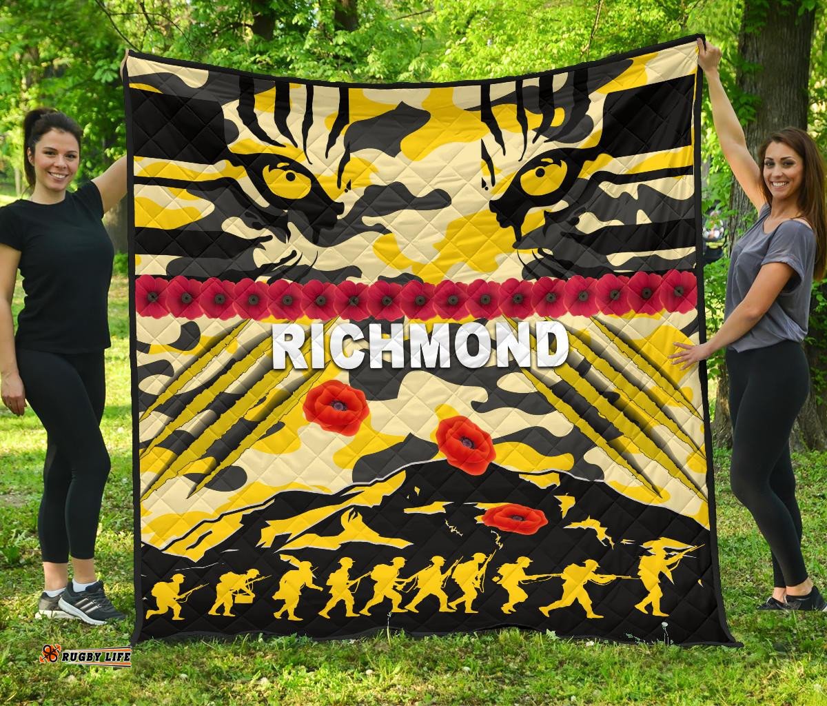richmond tigers premium quilt anzac day country style 04