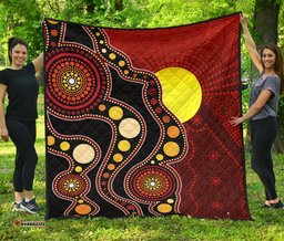 aboriginal premium quilt australia aboriginal lives matter flag circle dot painting art quilt