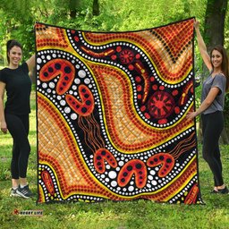 Australia Aboriginal Inspired Quilt - Indigenous Art Aboriginal Inspired Dot Painting Style 2