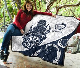 scottish rugby premium quilt thistle vibes white