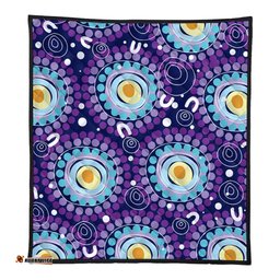 Australia Aboriginal Quilt - Purple Abstract Seamless Pattern With Aboriginal Inspired Quilt