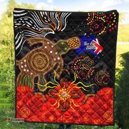 Australia Naidoc Week Quilt - Naidoc with Australia Flag and Aboriginal Inspired Dot Pattern Quilt