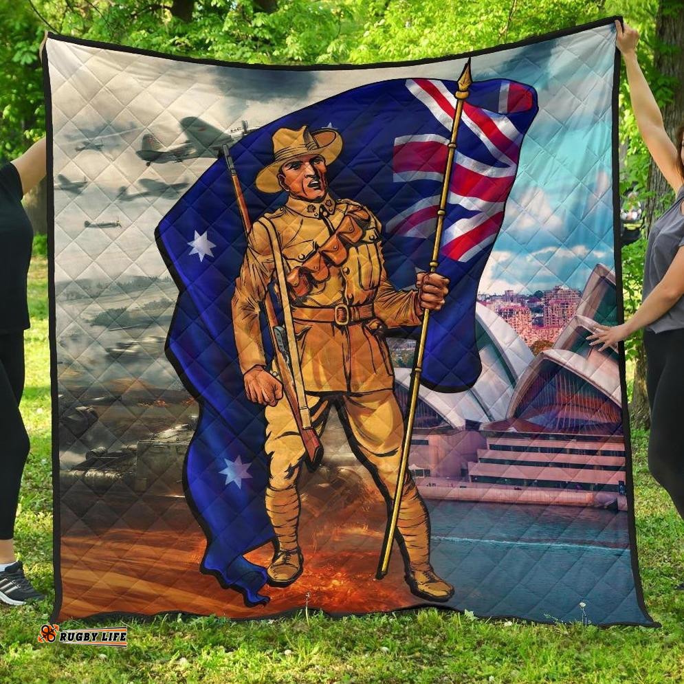 anzac premium quilt australian soldier