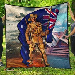 anzac premium quilt australian soldier