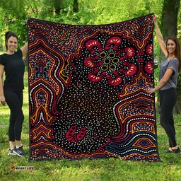 Australia Aboriginal Inspired Quilt - Aboriginal art dreaming story background
