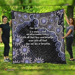 Australia Aboriginal Quilt - The More You Know The Less You Need Purple Patterns Quilt