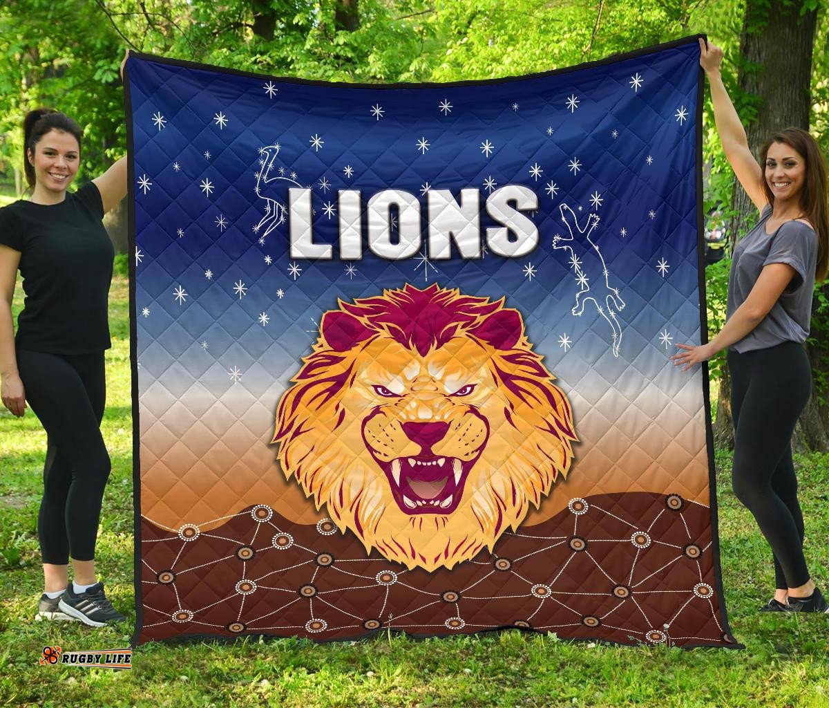 brisbane lions premium quilt simple indigenous