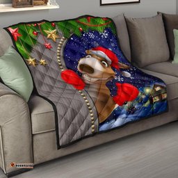 christmas premium quilt funny kangaroo christmas