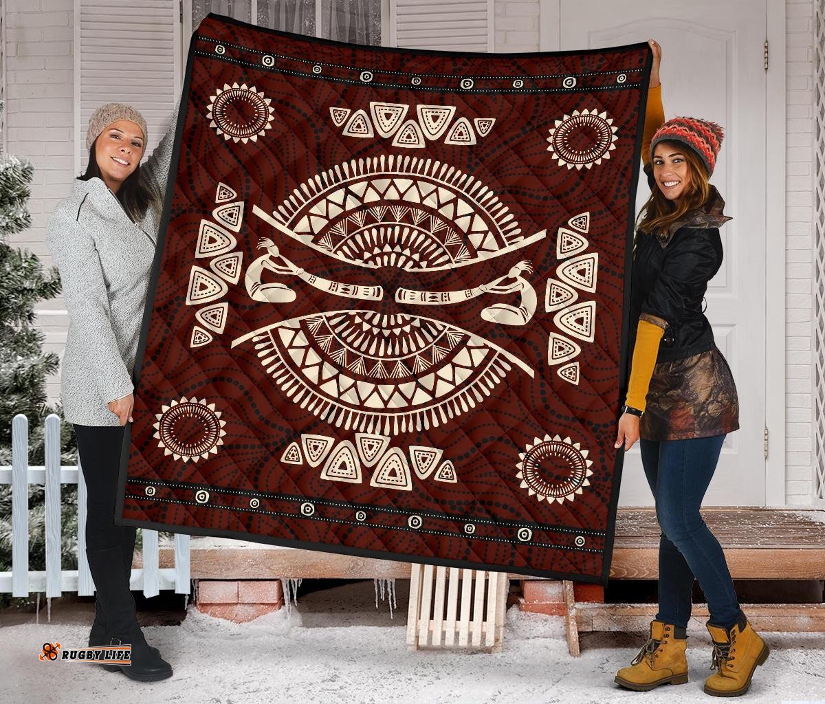 premium quilts didgeridoo australia coverlets aboriginal patterns ver01