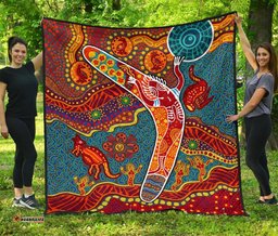 aboriginal premium quilt indigenous boomerang