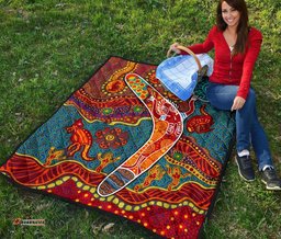 aboriginal premium quilt indigenous boomerang
