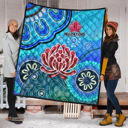 new south wales waratahs aboriginal premium quilt indigenous wave vibes